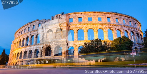 Image of The Roman Amphitheater of Pula, Croatia.