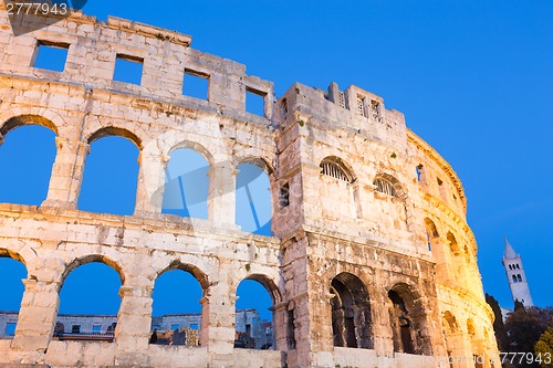 Image of The Roman Amphitheater of Pula, Croatia.