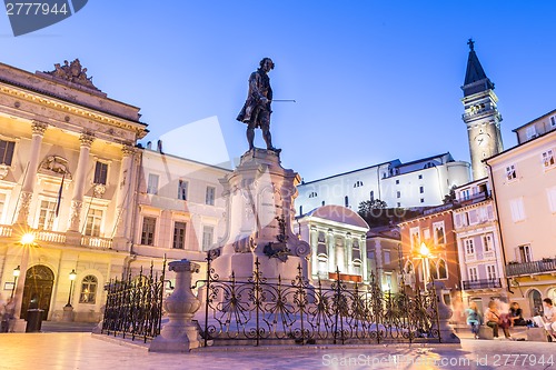 Image of Tartini square in Piran, Slovenia, Europe