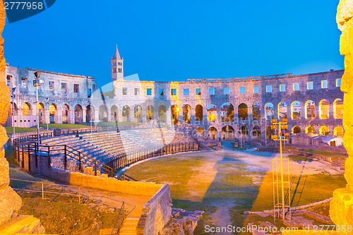 Image of The Roman Amphitheater of Pula, Croatia.