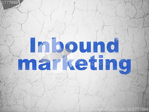 Image of Finance concept: Inbound Marketing on wall background