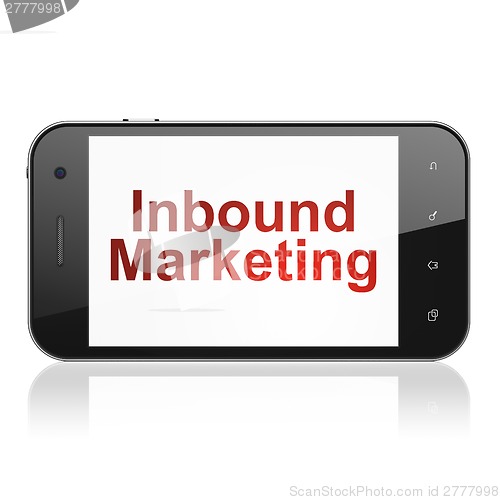 Image of Finance concept: Inbound Marketing on smartphone