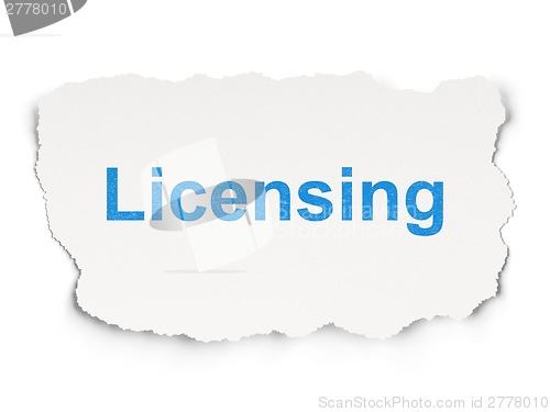 Image of Law concept: Licensing on Paper background