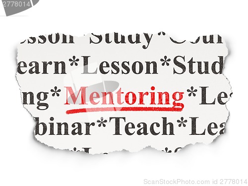 Image of Education concept: Mentoring on Paper background
