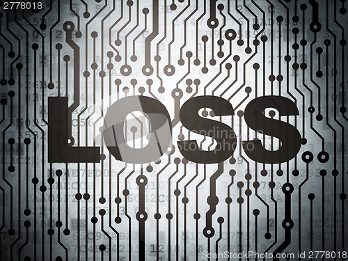 Image of Finance concept: circuit board with Loss