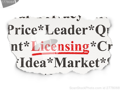 Image of Law concept: Licensing on Paper background