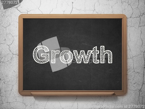 Image of Finance concept: Growth on chalkboard background