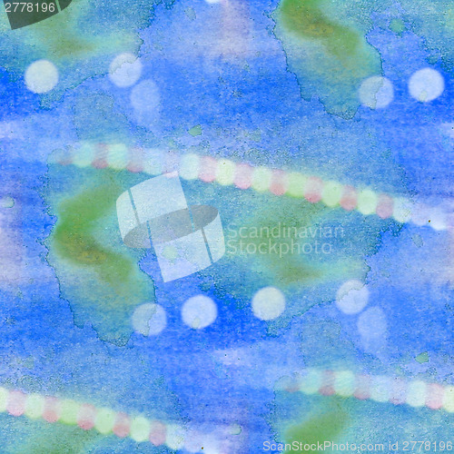 Image of bokeh colorful pattern green, blue water texture paint abstract 