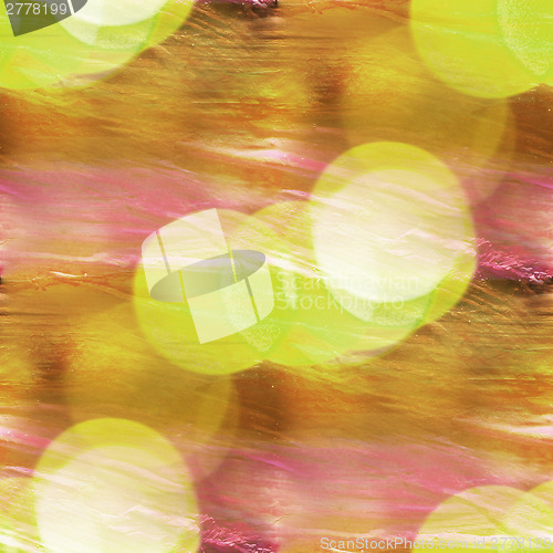 Image of bokeh colorful yellow, brown pattern water texture paint abstrac