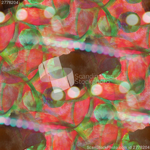 Image of bokeh colorful pattern water texture paint red, green abstract s