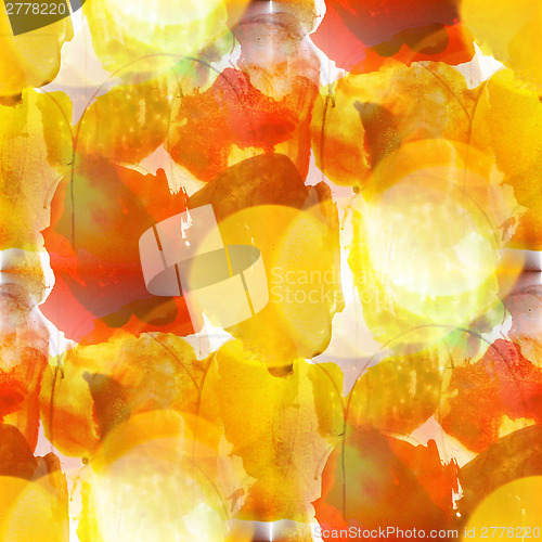 Image of bokeh colorful pattern water texture paint yellow,brown abstract