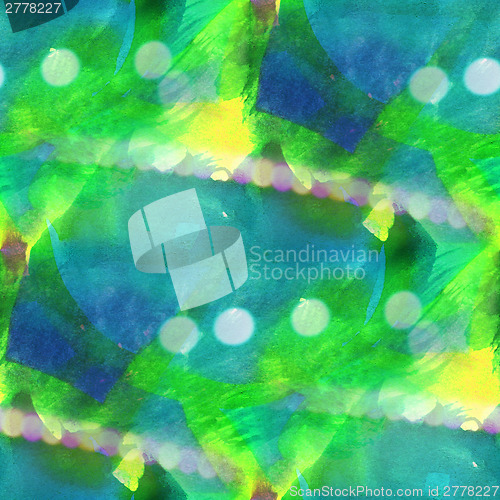 Image of bokeh colorful pattern water texture paint abstract seamless blu