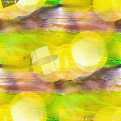 Image of bokeh colorful yellow, green pattern water texture paint abstrac