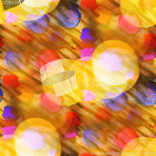 Image of bokeh colorful pattern yellow, blue, red water texture paint abs