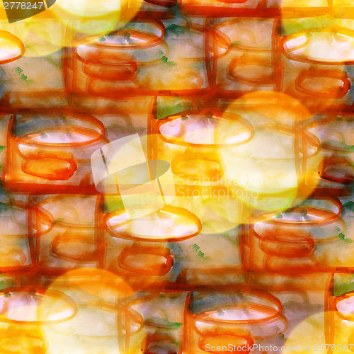 Image of bokeh colorful brown, yellow pattern water texture paint abstrac