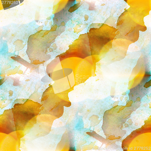 Image of bokeh colorful pattern water texture paint blue, yellow abstract