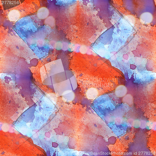 Image of bokeh colorful pattern water texture paint blue, red abstract se