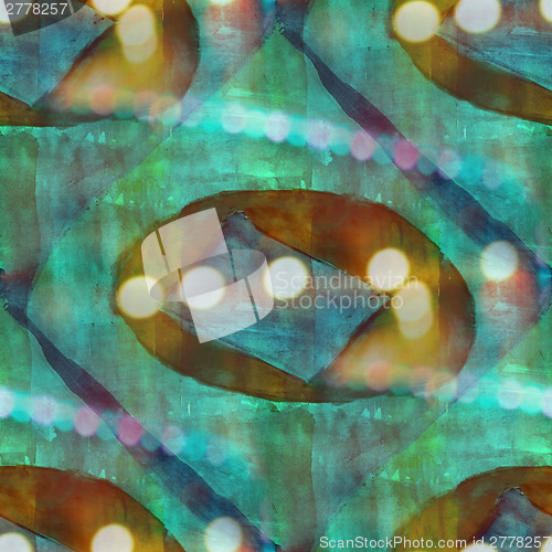 Image of bokeh colorful pattern water brown, green texture paint abstract