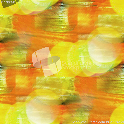 Image of bokeh colorful pattern yellow, green water texture paint abstrac