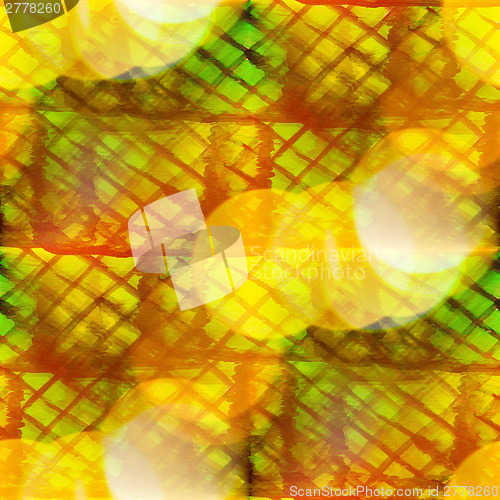 Image of bokeh colorful pattern green, yellow water texture paint abstrac