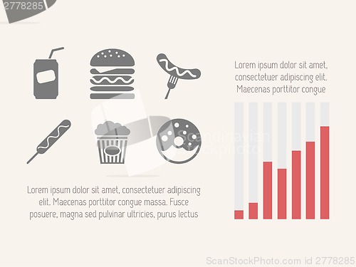 Image of Food Infographic Elements.