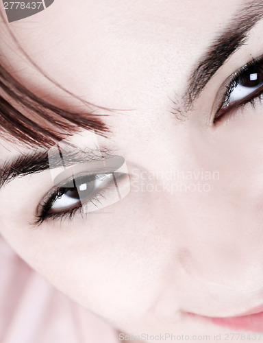 Image of Beautiful young woman face. 