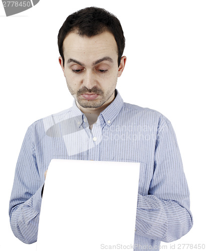 Image of Man holding a paper