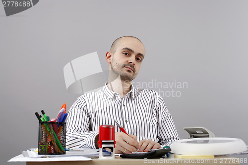 Image of Man at desk