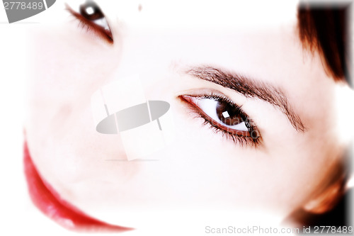 Image of Beautiful young woman face. 