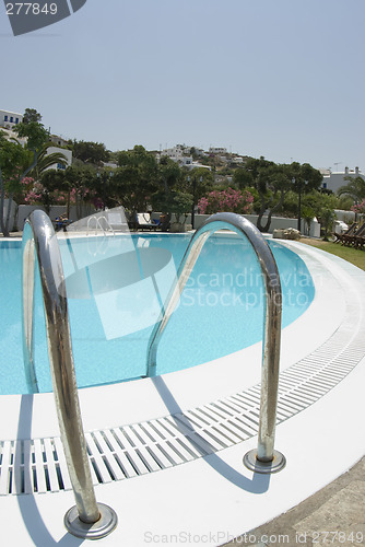 Image of luxury hotel swimming pool greek islands