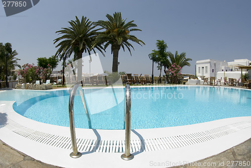 Image of luxury hotel swimming pool greek islands