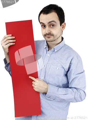 Image of Man holding a paper