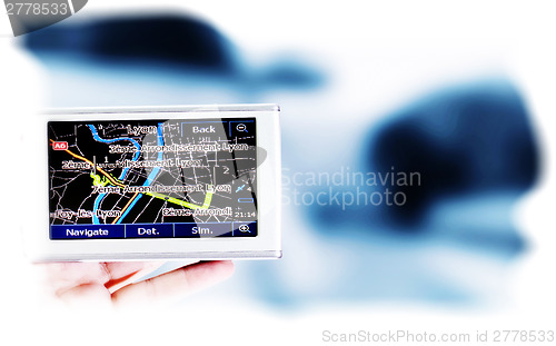 Image of Gps in a man hand.