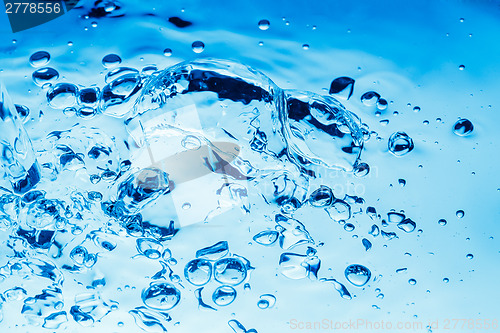 Image of Background of blue water drops 