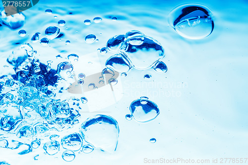 Image of Background of blue water drops 