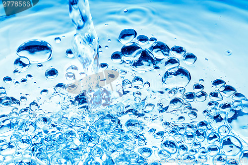 Image of Background of blue water drops