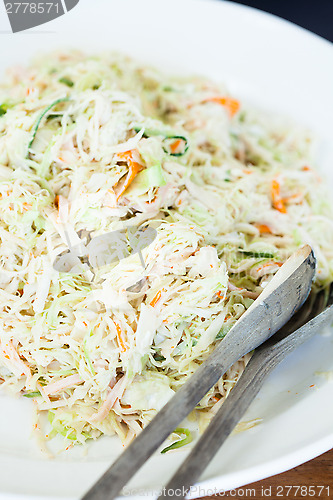 Image of Fresh coleslaw salad