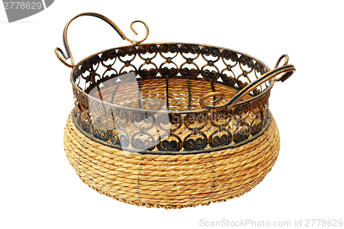 Image of wicker basket for bread or fruits