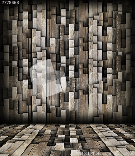 Image of grey planks finishing on interior backdrop