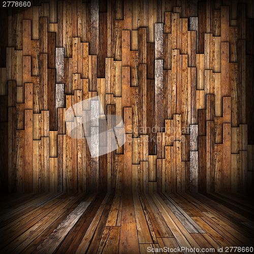 Image of brown  planks finishing on interior backdrop