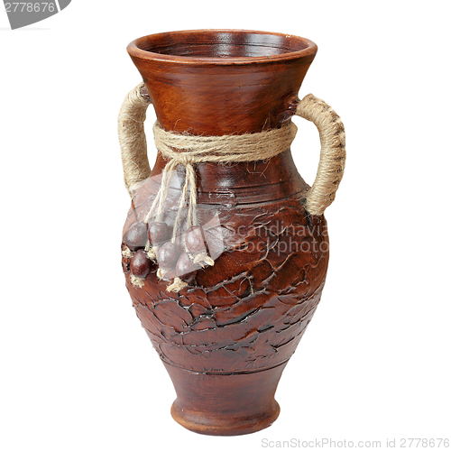 Image of isolated clay vase