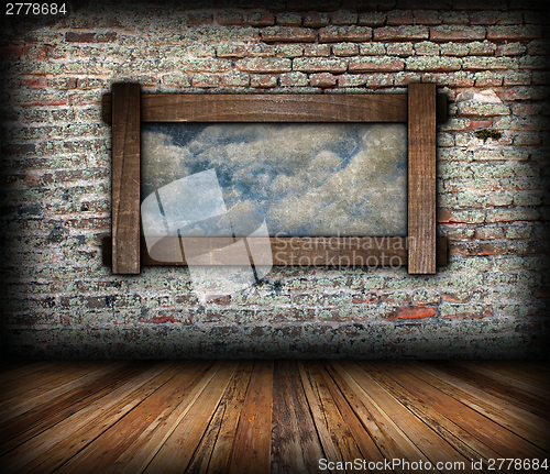 Image of abstract sky view through window