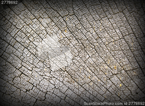 Image of old section on oak wood beam