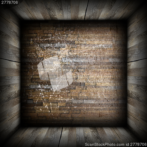 Image of dark interior wooden backdrop