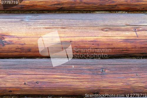 Image of exterior beams on wooden lodge