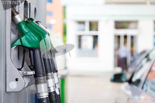 Image of Fuel pump in a gas station.