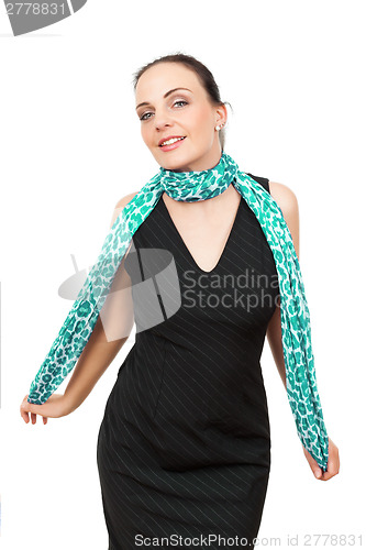 Image of woman with turquoise scarf