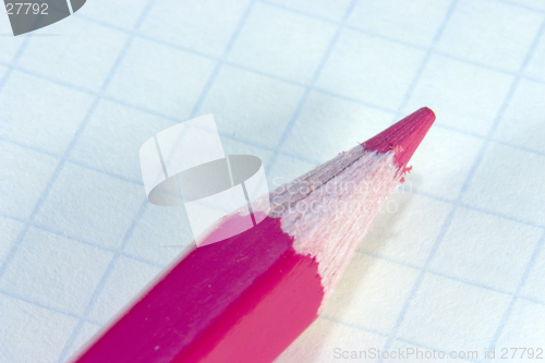 Image of Red pencil on notepad