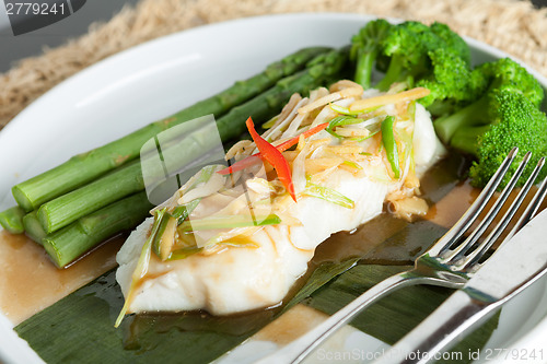 Image of Thai Sea Bass with Asparagus
