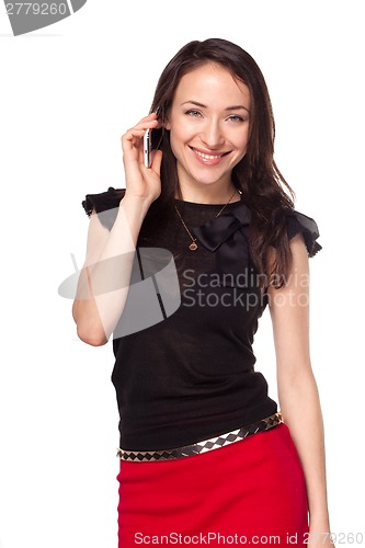 Image of Girl talking on cell phone